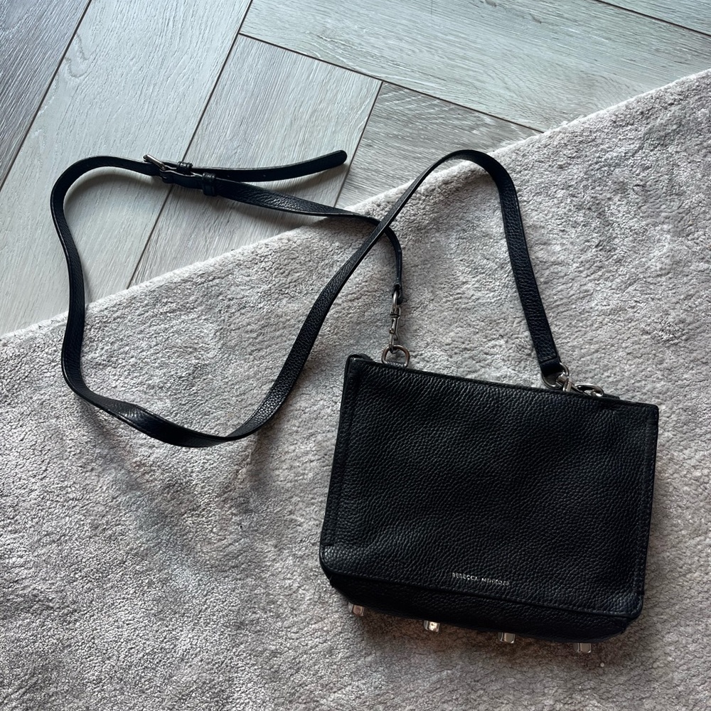 Rebecca minkoff black purse with strap